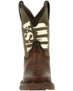 Durango Boys' Lil' Rebel USA Flag Western Boots - Broad Square Toe 10 Durango Boys' Lil' Rebel USA Flag Western Boots - Broad Square Toe -Cowboy Pradise 2000355865 201 P4