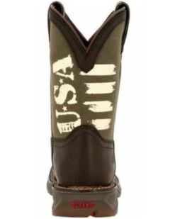 Durango Boys' Lil' Rebel USA Flag Western Boots - Broad Square Toe 11 Durango Boys' Lil' Rebel USA Flag Western Boots - Broad Square Toe -Cowboy Pradise 2000355865 201 P5