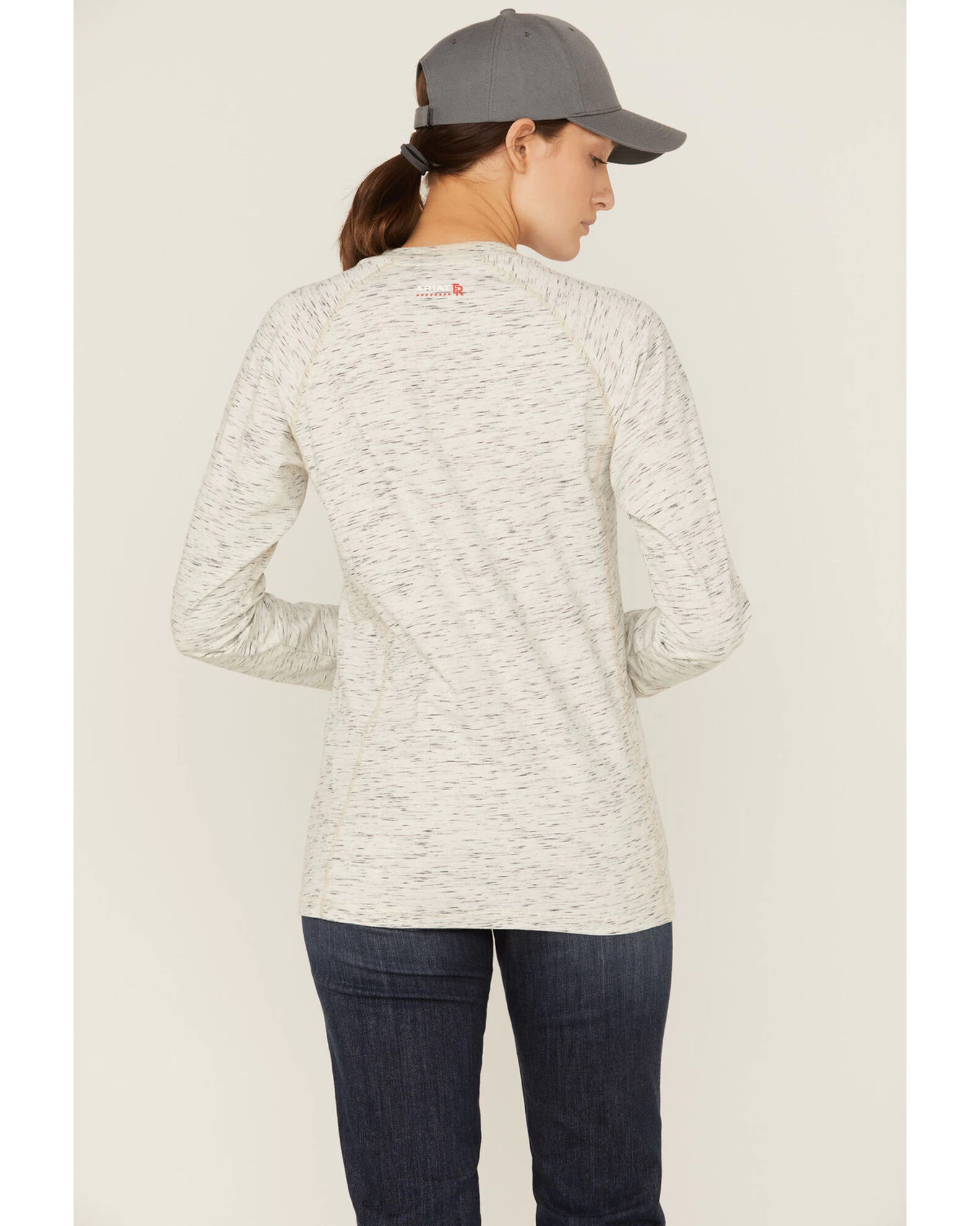 Ariat Women's FR Air Henley Long Sleeve Work Pocket Shirt 4 Ariat Women's FR Air Henley Long Sleeve Work Pocket Shirt - Image 4