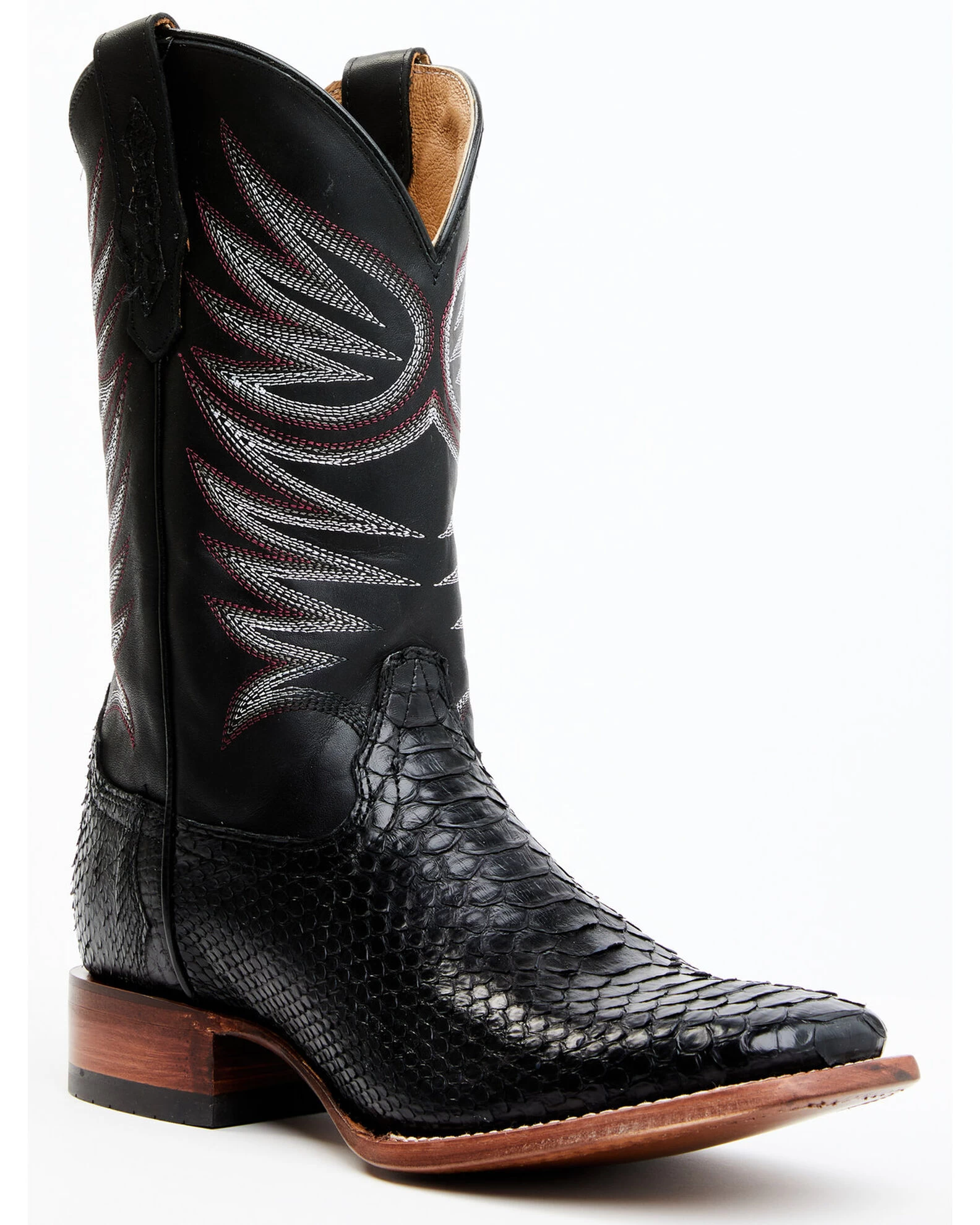 Cody James Men's Matte Python Exotic Western Boots - Broad Square Toe 1 Cody James Men's Matte Python Exotic Western Boots - Broad Square Toe
