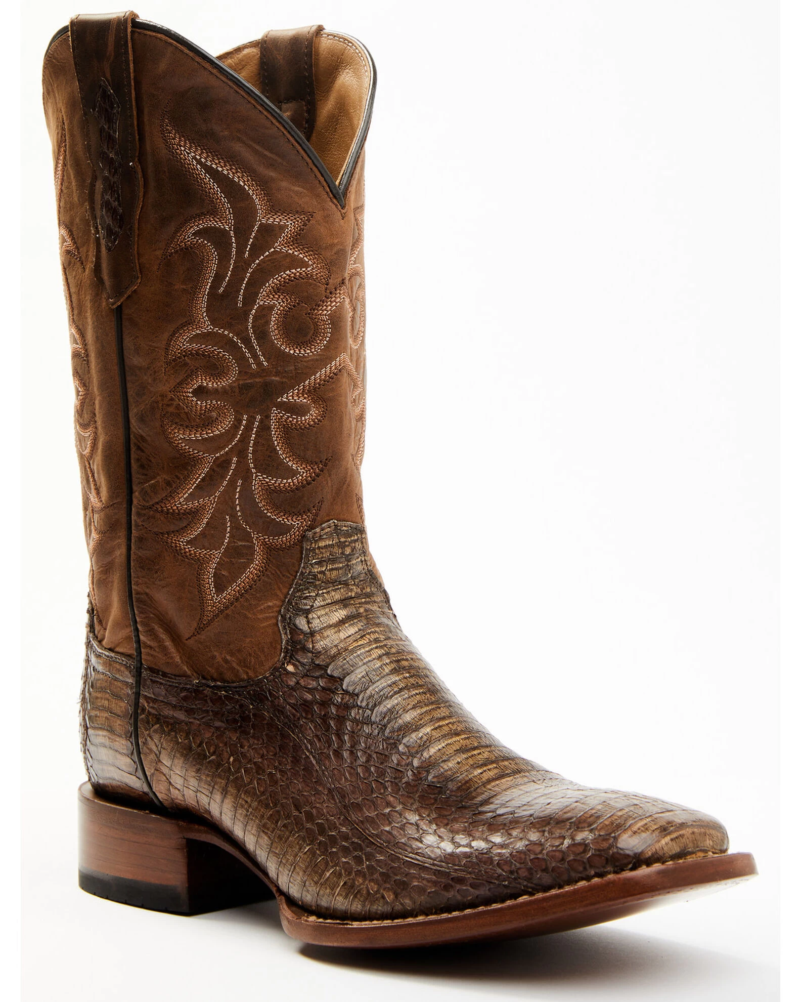 Cody James Men's Cobra Brown Exotic Western Boots - Broad Square Toe 1 Cody James Men's Cobra Brown Exotic Western Boots - Broad Square Toe