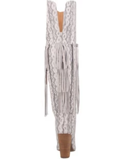 Dingo Women's Kitty Kat Snake Print Fringe Tall Western Boot - Pointed Toe -Cowboy Pradise 2000356787 100 P5