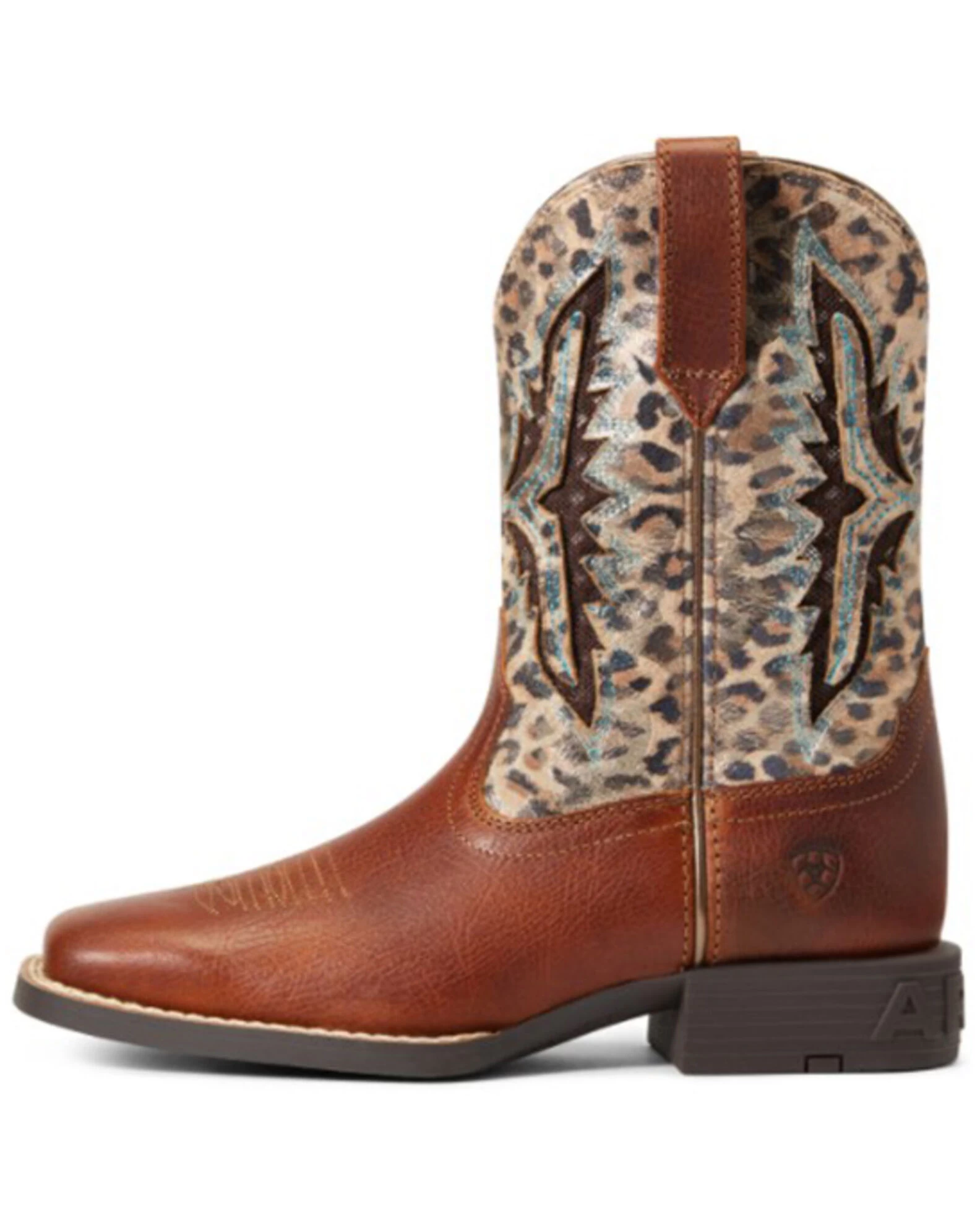Ariat Girls' Koel VentTEK Leopard Print Western Boots - Broad Square Toe 2 Ariat Girls' Koel VentTEK Leopard Print Western Boots - Broad Square Toe - Image 2