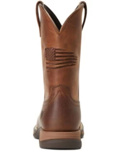Ariat Boys' Anthem Patriot Distressed Western Boot - Square Toe  -Cowboy Pradise 2000357344 200 P3