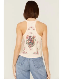 Shyanne Women's Vaquera Floral Graphic Halter Top -Cowboy Pradise 2000358582 681 P3
