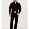 Blue Ranchwear Men's Durango Black Wash Stretch Slim Straight Jeans  