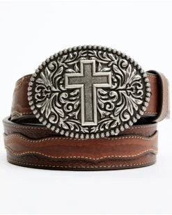 Moonshine Spirit Men's Filigree Cross Buckle Belt