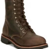 Chippewa Men's Wood Classic 2.0 8" Lace-Up Soft Work Boots - Round Toe 