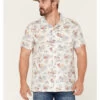 Pendleton Men's Hula Girl Tropical Print Short Sleeve Button-Down Western Shirt 