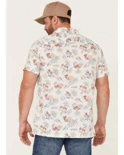 Pendleton Men's Hula Girl Tropical Print Short Sleeve Button-Down Western Shirt  -Cowboy Pradise 2000359925 100 P4