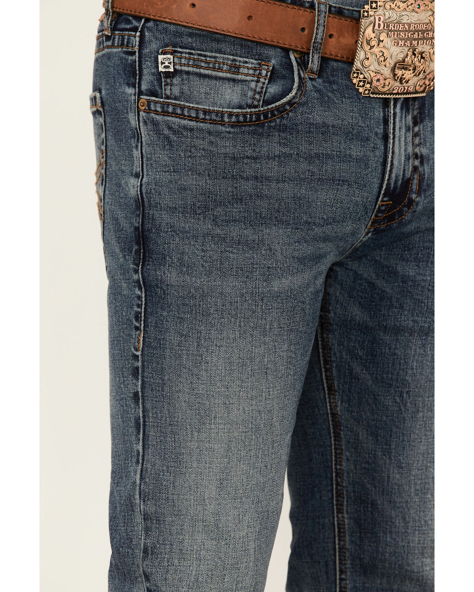 Rock & Roll Denim Men's Hooey Revolver Medium Vintage Stretch Slim Straight Jeans 4 Rock & Roll Denim Men's Hooey Revolver Medium Vintage Stretch Slim Straight Jeans - Image 4