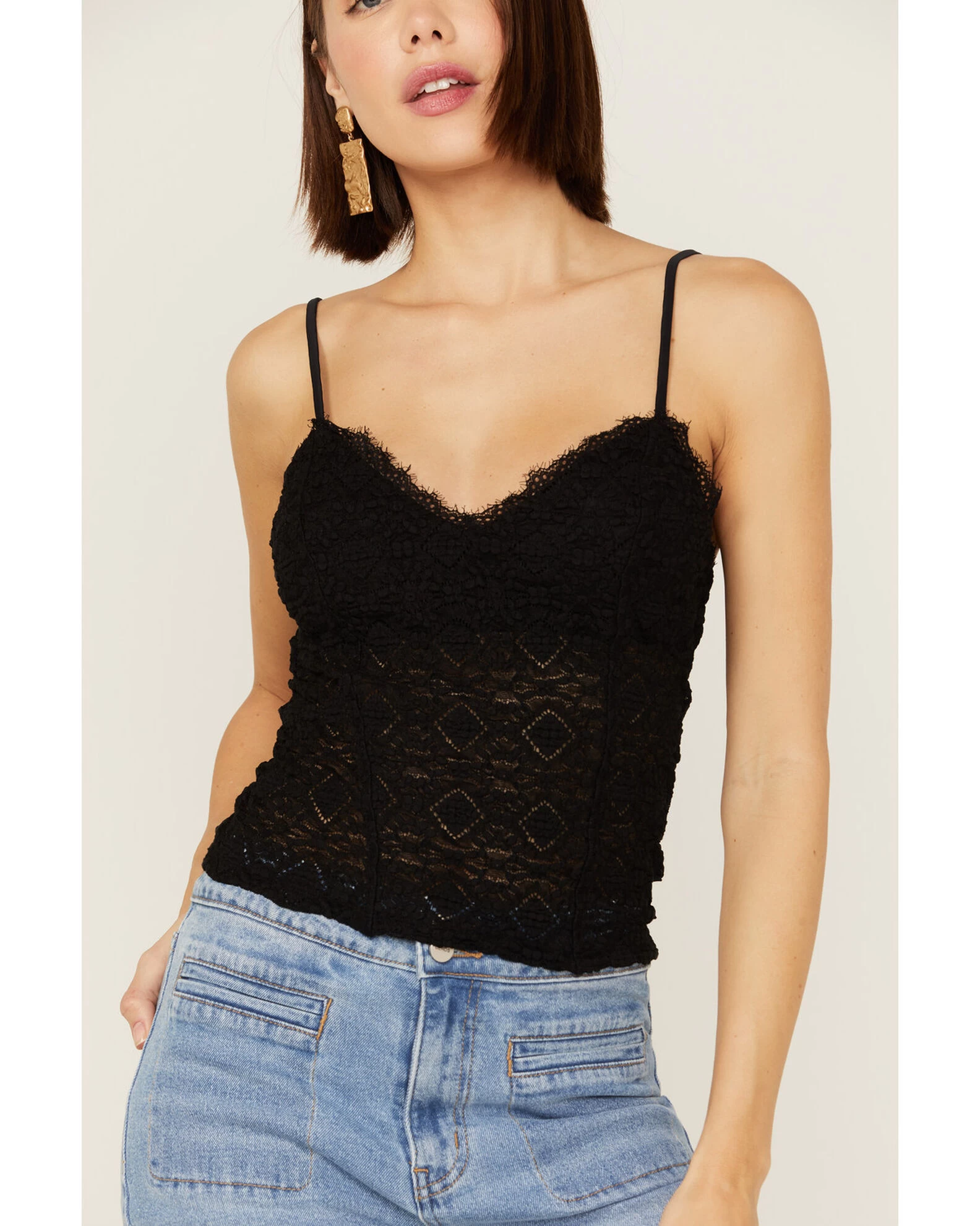 Free People Women's Follow Me Lace Cami 2 Free People Women's Follow Me Lace Cami - Image 2