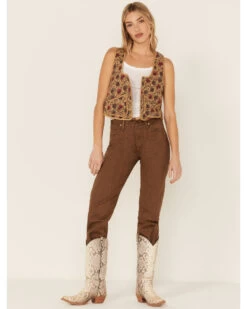 Free People Women's Kenzie Quilted Vest 7 Free People Women's Kenzie Quilted Vest -Cowboy Pradise 2000362299 295 P4