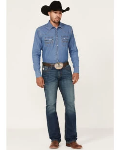 Cinch Men's Ian Dark Stonewash Performance Stretch Slim Bootcut Jeans 