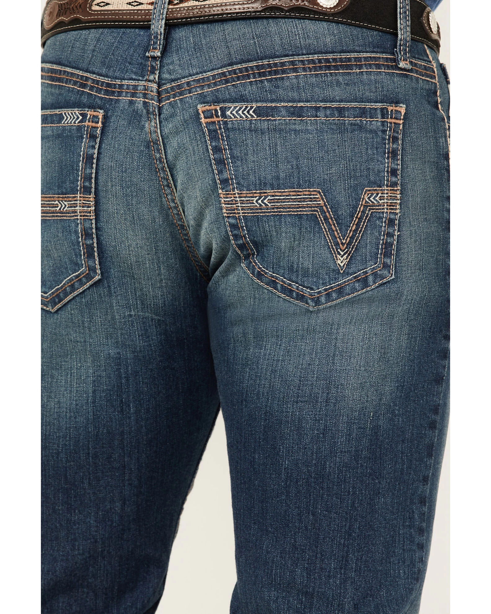 Cinch Men's Ian Dark Stonewash Performance Stretch Slim Bootcut Jeans 4 Cinch Men's Ian Dark Stonewash Performance Stretch Slim Bootcut Jeans - Image 4