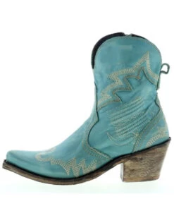 Liberty Black Women's Side Bug & Wrinkle Fontana Crack Short Western Boots - Pointed Toe -Cowboy Pradise 2000362997 440 P3