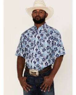 Ariat Men's Ishan Floral Print Short Sleeve Button Down Western Shirt 