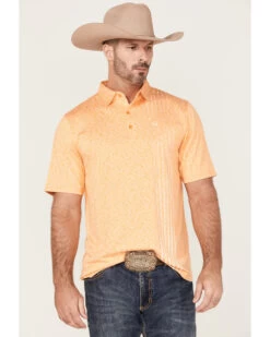 Cinch Men's ARENAFLEX Vertical Striped Short Sleeve Polo Shirt 