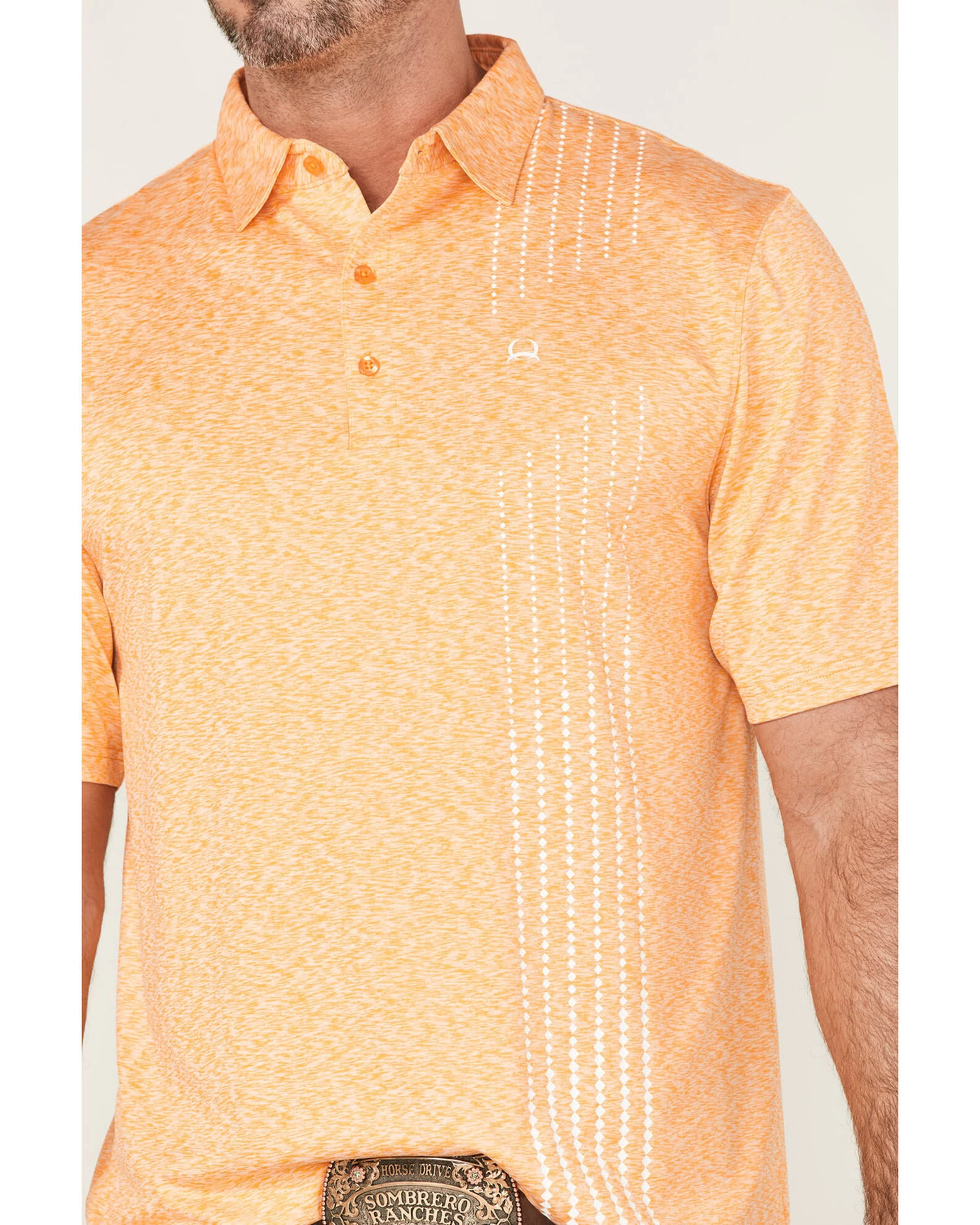 Cinch Men's ARENAFLEX Vertical Striped Short Sleeve Polo Shirt 2 Cinch Men's ARENAFLEX Vertical Striped Short Sleeve Polo Shirt - Image 2