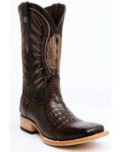 Tanner Mark Men's Shawnee Exotic Caiman Belly Western Boots - Broad Square Toe
