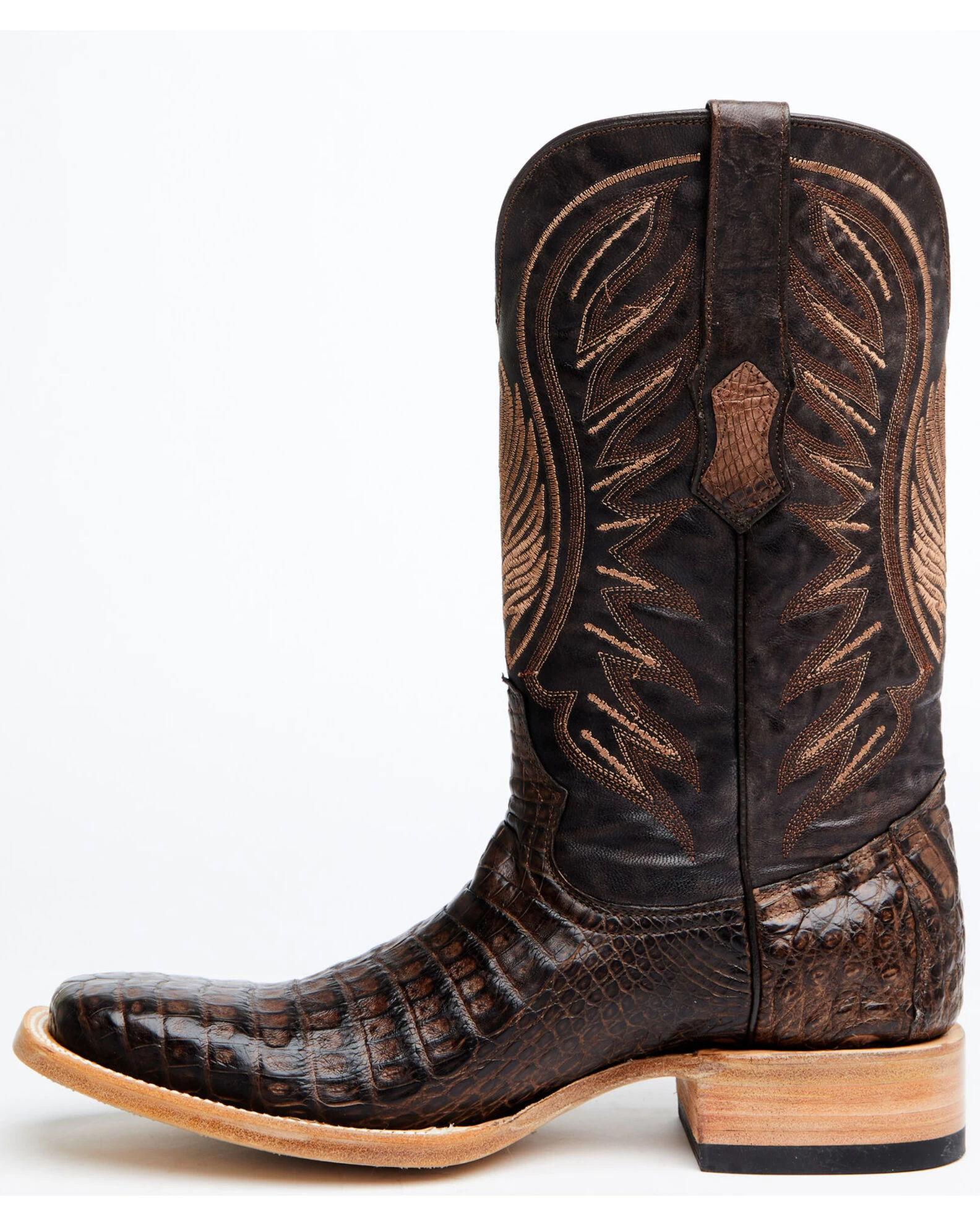 Tanner Mark Men's Shawnee Exotic Caiman Belly Western Boots - Broad Square Toe 3 Tanner Mark Men's Shawnee Exotic Caiman Belly Western Boots - Broad Square Toe - Image 3