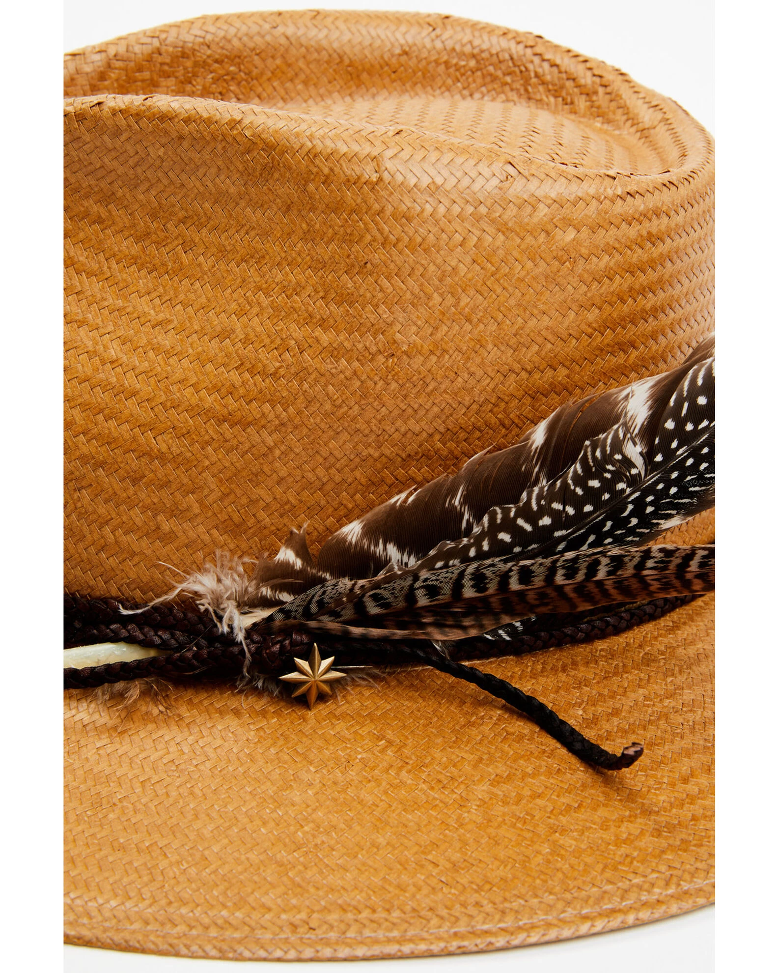 Stetson Men's Juno Feather Western Straw Hat 2 Stetson Men's Juno Feather Western Straw Hat - Image 2