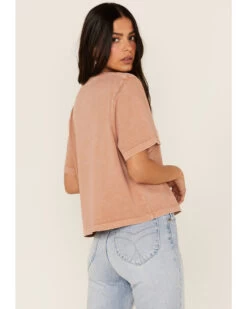 Cleo + Wolf Women's Beer Garden Graphic Boxy Crop Tee -Cowboy Pradise 2000364851 250 P4