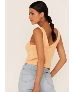 Shyanne Women's Peach Twist Front Sweater Tank 7 Shyanne Women's Peach Twist Front Sweater Tank -Cowboy Pradise 2000364942 840 P4