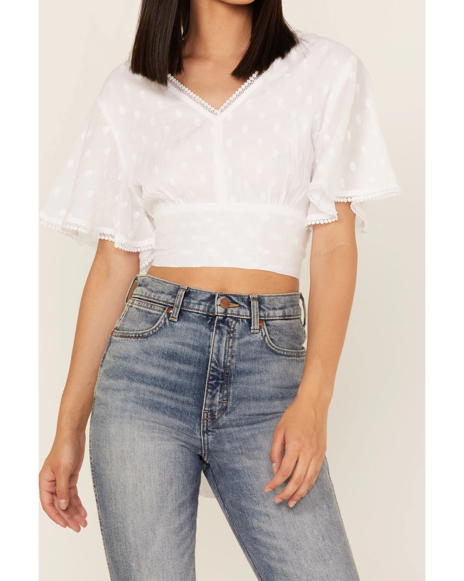 Talisman Women's Venus Swiss Dot Crop Top 3 Talisman Women's Venus Swiss Dot Crop Top - Image 3