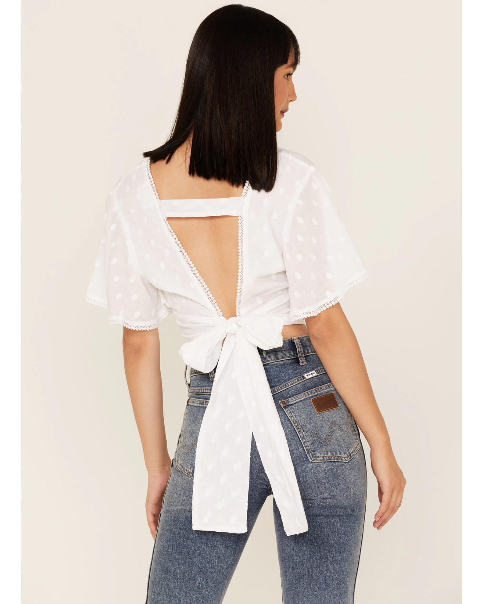 Talisman Women's Venus Swiss Dot Crop Top 4 Talisman Women's Venus Swiss Dot Crop Top - Image 4