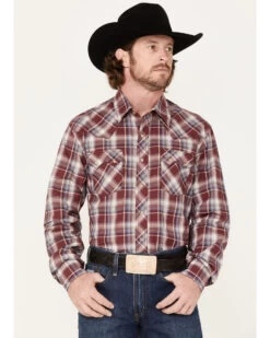 Wrangler Retro Men's Plaid Snap Western Shirt 