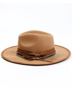 Shyanne Women's Rancher Tonal Ribbons & Turquoise Bead Fedora Hat 5 Shyanne Women's Rancher Tonal Ribbons & Turquoise Bead Fedora Hat -Cowboy Pradise 2000366109 280 P3