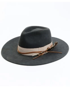 Shyanne Women's Pleated Ribbon & Feather Fedora Western Hat