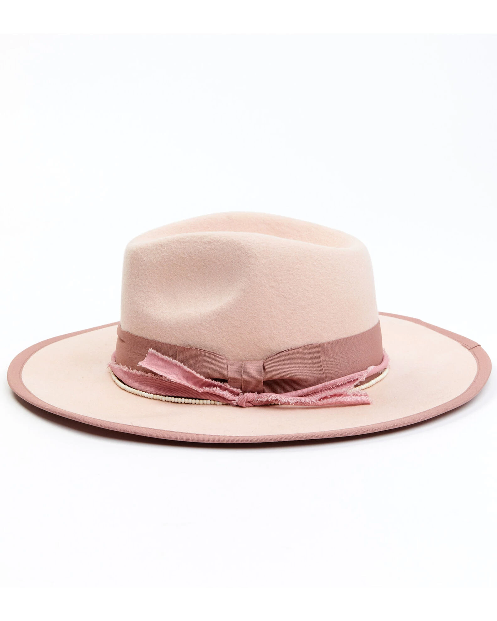 Shyanne Women's Rancher Tonal Ribbons & Beads Fedora Hat 3 Shyanne Women's Rancher Tonal Ribbons & Beads Fedora Hat - Image 3