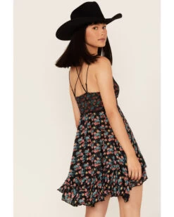 Free People Women's Adella Floral Print Sleeveless Slip Dress 7 Free People Women's Adella Floral Print Sleeveless Slip Dress -Cowboy Pradise 2000366150 001 P4