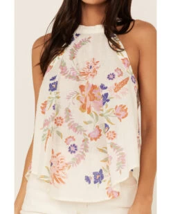Free People Women's Emily Printed Tank 6 Free People Women's Emily Printed Tank -Cowboy Pradise 2000366156 103 P3