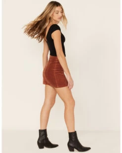 Wishlist Women's Side Button Corduroy Mini Skirt 6 Wishlist Women's Side Button Corduroy Mini Skirt -Cowboy Pradise 2000366226 290 P3