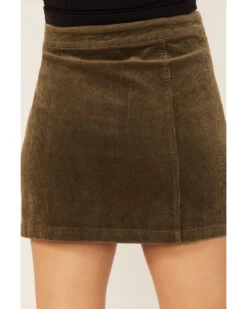 Wishlist Women's Olive Side Button Corduroy Mini Skirt -Cowboy Pradise 2000366228 341 P4
