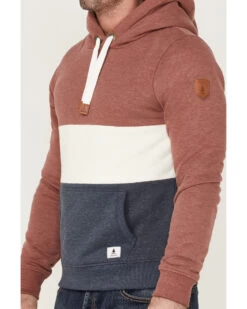 Wanakome Men's Rivera Colorblock Hooded Pullover Sweatshirt  -Cowboy Pradise 2000366255 942 P3