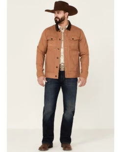 Blue Ranchwear Men's Copper Duck Canvas Button-Front Trucker Rust Jacket  -Cowboy Pradise 2000366613 220 P3