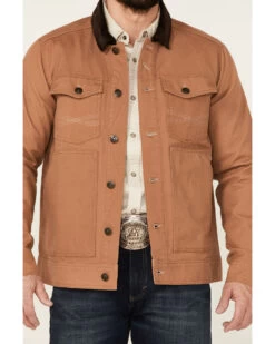 Blue Ranchwear Men's Copper Duck Canvas Button-Front Trucker Rust Jacket  -Cowboy Pradise 2000366613 220 P4