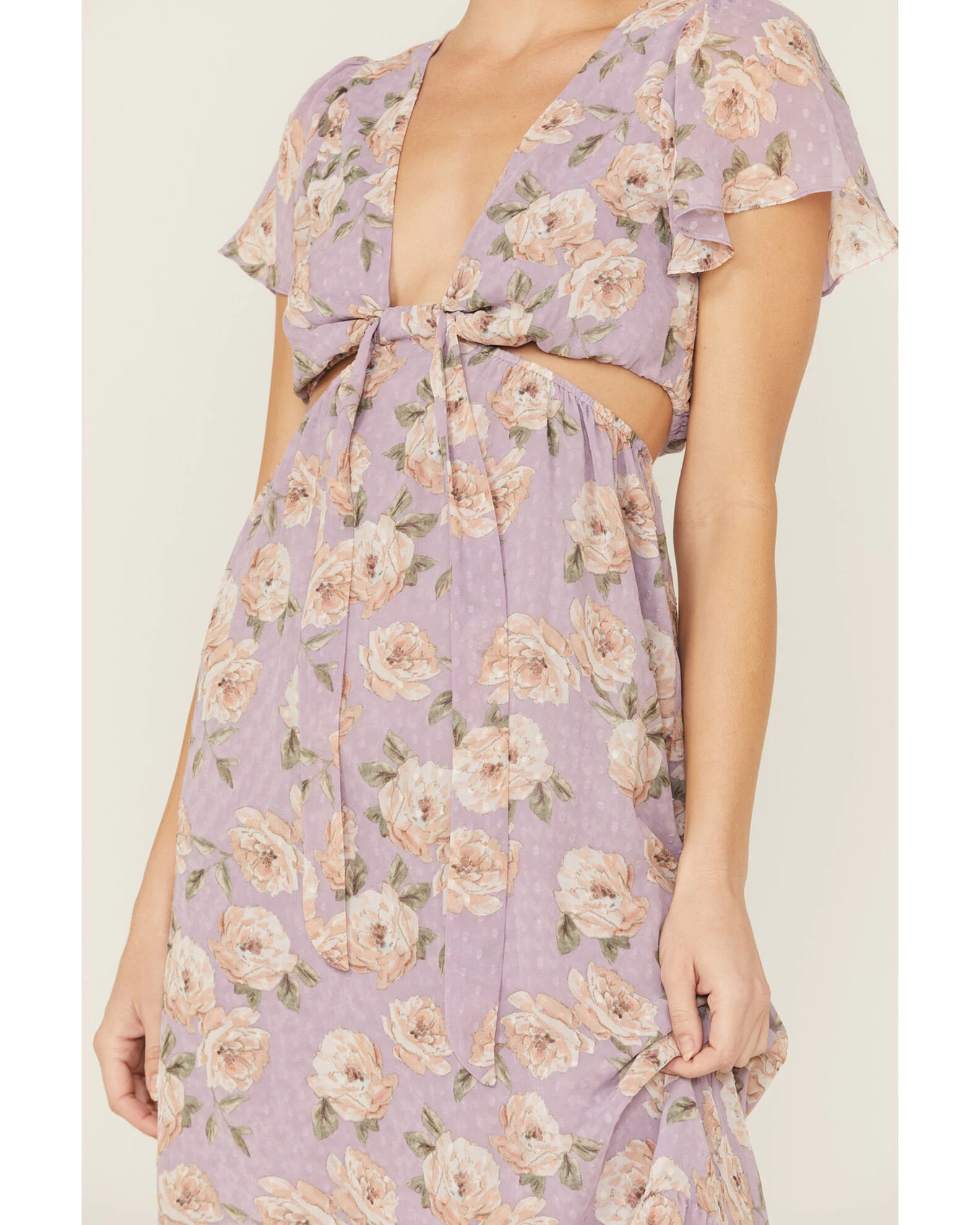 Sadie & Sage Women's Floral Cut-Out Midi Dress 2 Sadie & Sage Women's Floral Cut-Out Midi Dress - Image 2
