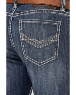 Rock & Roll Denim Men's Dark Wash Double Barrel Stretch Relaxed Straight Jeans 7 Rock & Roll Denim Men's Dark Wash Double Barrel Stretch Relaxed Straight Jeans -Cowboy Pradise 2000367642 201 P4