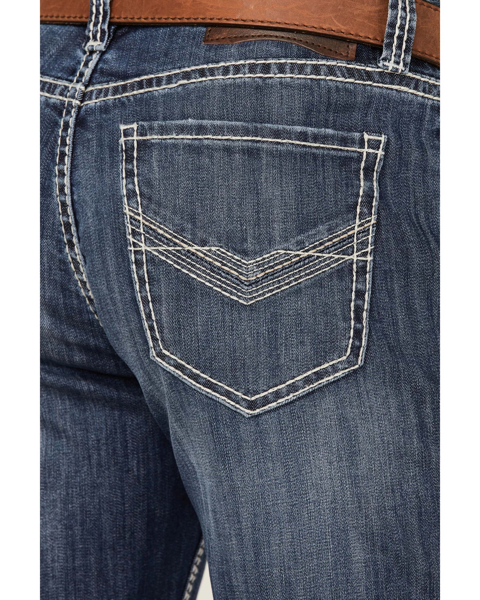 Rock & Roll Denim Men's Dark Wash Double Barrel Stretch Relaxed Straight Jeans 4 Rock & Roll Denim Men's Dark Wash Double Barrel Stretch Relaxed Straight Jeans - Image 4