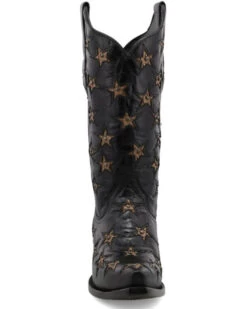 Black Star Women's Marfa Star Inlay Studded Leather Western Boot - Snip Toe  -Cowboy Pradise 2000367956 001 P4