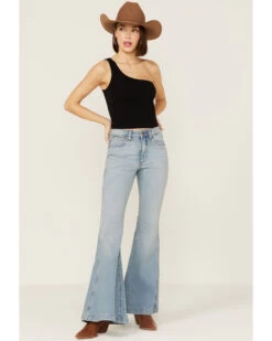 Fornia Women's Top One One Shoulder Ribbed Cami Top 7 Fornia Women's Top One One Shoulder Ribbed Cami Top -Cowboy Pradise 2000368173 001 P4