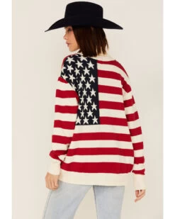 Show Me Your Mumu Women's American Flag Knit Cardigan Sweater -Cowboy Pradise 2000368253 900 P4