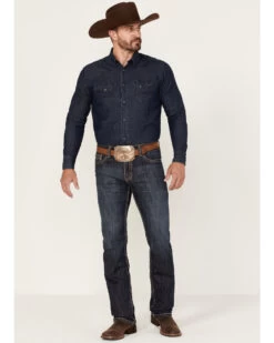 Rock & Roll Denim Men's Revolver Dark Wash Stretch Slim Straight JeansÂ