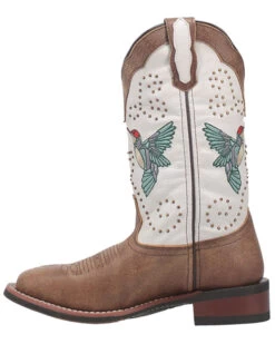 Laredo Women's 11" Hummingbird Embroidered Studded Western Performance Boots - Broad Square Toe -Cowboy Pradise 2000371079 100 P3