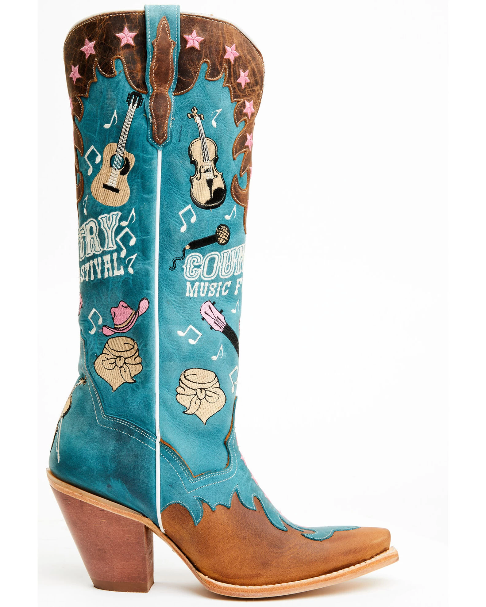 Dan Post Women's Nashville Music Festival Embroidered Western Tall Boots - Snip Toe 2 Dan Post Women's Nashville Music Festival Embroidered Western Tall Boots - Snip Toe - Image 2